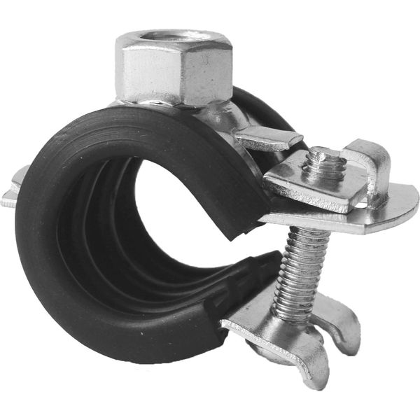 20 Pezzi - Morsetto Per Tubi Articolati M8 15-19Mm (3/8'') Zincato Con Inserto: M8 : 15-19 Mm Filettatura Di Connessione: M8 Dimensione: 15-19 Mm-image