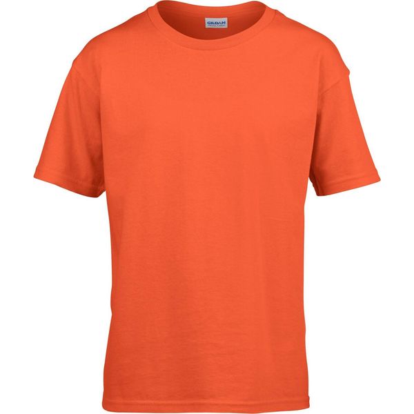 Maglietta Gildan Softstyle Per Bambini PC3387 (7-8 Anni (128)) (Arancione)-image
