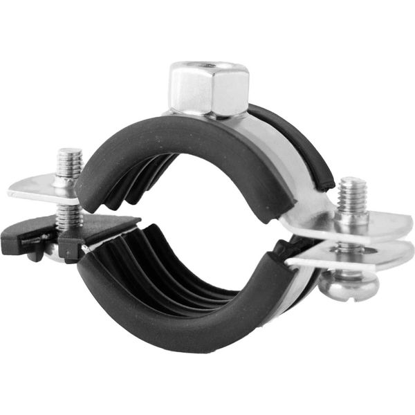 10 Pezzi - Morsetto Per Tubi Classic Pro M8 40-43 Mm (1 1/4") Zincato Con Inserto : M8 40-43 Mm Dimensione: M8 40-43 Mm"-image