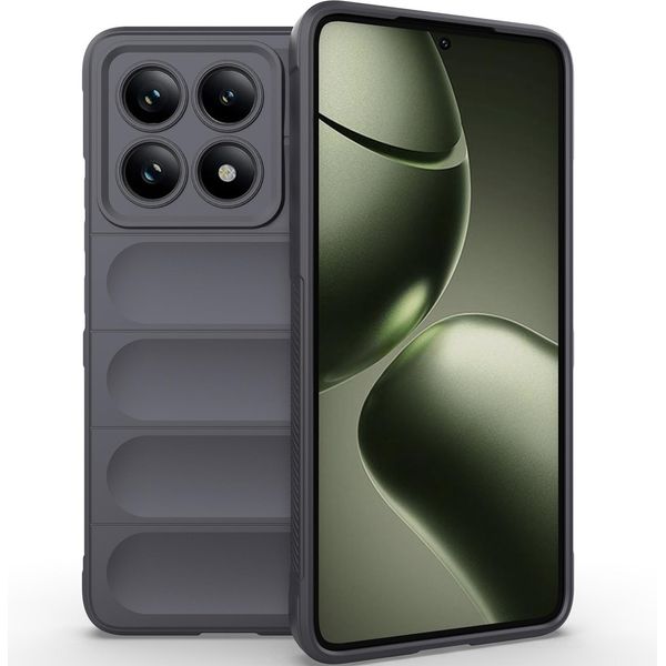 Custodia Per Xiaomi 14T Custodia Protettiva In Silicone Tpu Morbido Antiurto Grigio Scuro-image