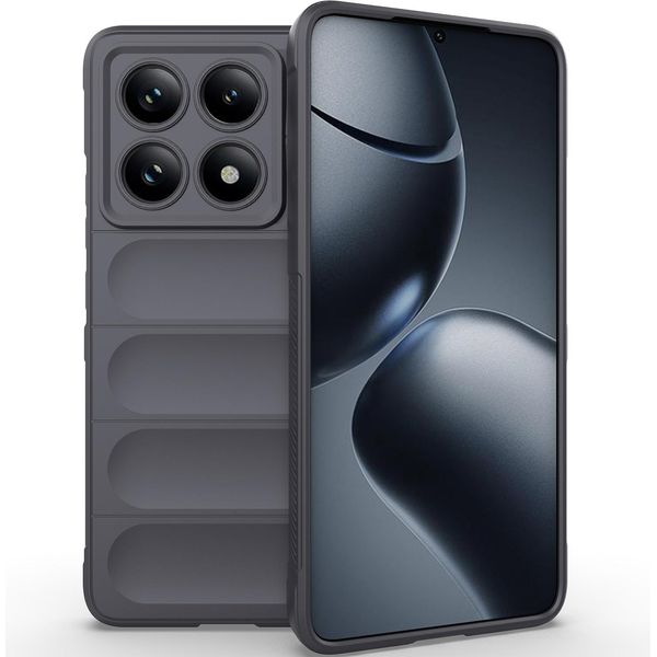 Custodia Per Xiaomi 14T Pro Custodia Protettiva In Silicone Tpu Morbido Antiurto Grigio Scuro-image