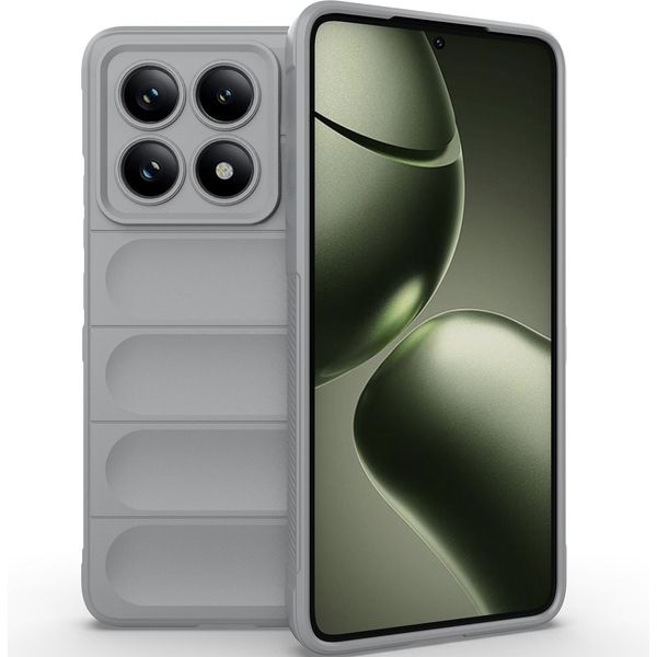 Custodia Per Xiaomi 14T Custodia Protettiva In Silicone Tpu Morbido Antiurto Grigio-image