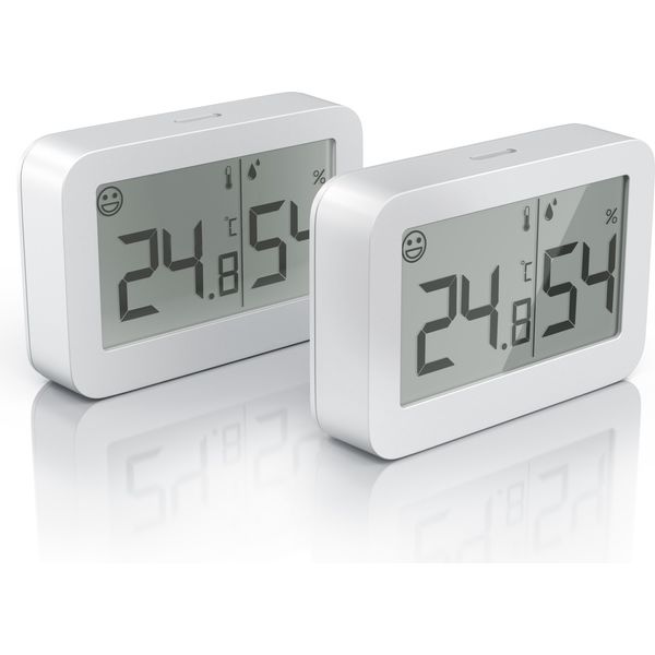 Bearware 2X Termometro Igrometro, Stazione Meteorologica Per Interni Con Magneti Di Supporto, Dispositivo Di Misurazione Della Temperatura E Dell'umidità-image