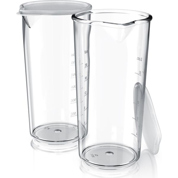 Arendo 2X Caraffa Dosatrice, In Plastica, 600 Ml, Ideale Per Frullatori E Impastatrici Elettrici A Mano-image