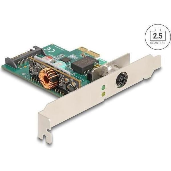 Delock Pci Express X1 Netzwerkkarte 2,5 Gigabit Lan 1 X M12 Poe+ (90760)-image