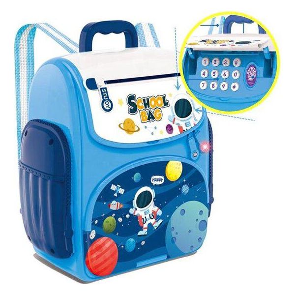 Buzz - Salvadanaio - Codice Pin - Cassaforte - Blu - Soldi - Monete - Salvadanaio Per Bambini - Regalo - Risparmio - Compleanno - Zaino-image