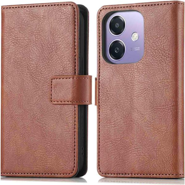 Imoshion Custodia Per Cellulare Per Oppo A60 (5G)/Oppo A40M/Oppo A40 - Flip Cover Bookcase Flip - Marrone-image