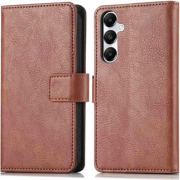 Custodia Per Cellulare Imoshion Per Samsung Galaxy S25 Plus - Flip Cover Libreria Flip - Marrone-image