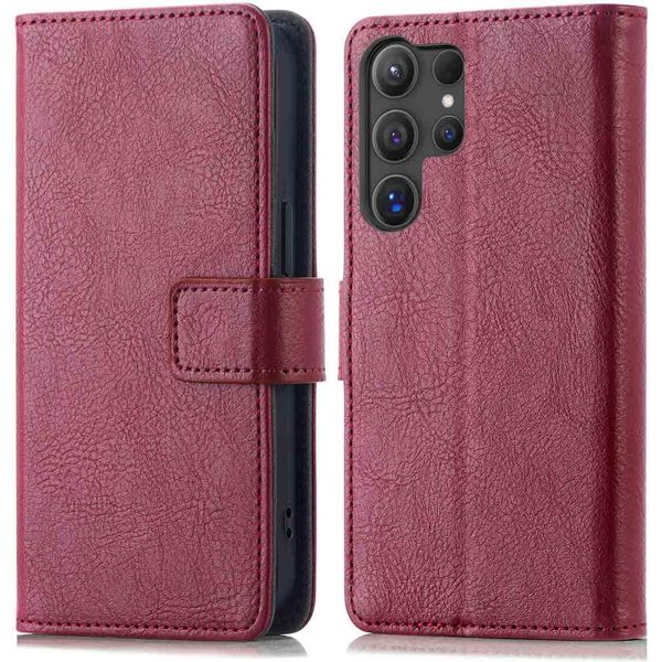 Custodia Per Cellulare Imoshion Per Samsung Galaxy S25 Ultra - Cover Flip A Libro - Rosso Scuro-image