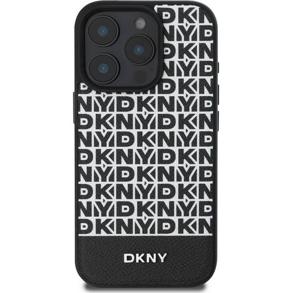 Dkny, Custodia Protettiva Per Iphone 16 Pro Max Con Motivo A Righe In Basso, Nero-image