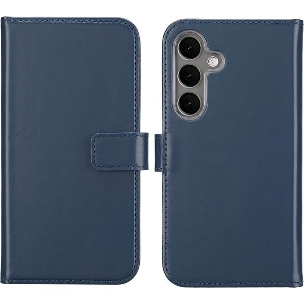 Custodia Per Samsung Galaxy S25 - Vera Pelle - Custodia Selencia Flip Flap - Blu-image