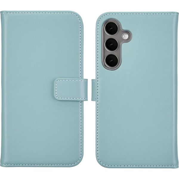 Custodia Per Samsung Galaxy S25 - Vera Pelle - Custodia Selencia Flip Flap - Azzurro-image