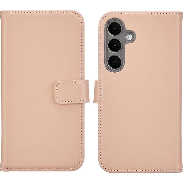 Custodia Per Samsung Galaxy S25 - Vera Pelle - Custodia Selencia Flip Flap - Rosa Chiaro-image