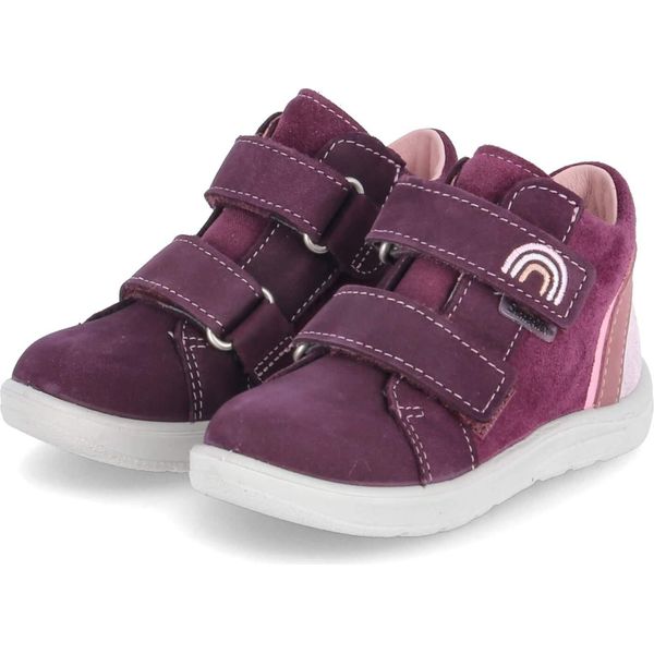 Scarpe Basse Pepino Per Bambini/ Scarpe Da Passeggio Lara In Pelle Viola Impermeabiletaglia:22-image