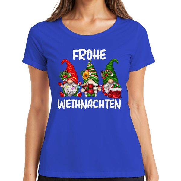 Buon Natale Elfi Gnomi Gnomi - Maglietta Da Donna Natale Xmas Christmas, Blu, Xxl-image