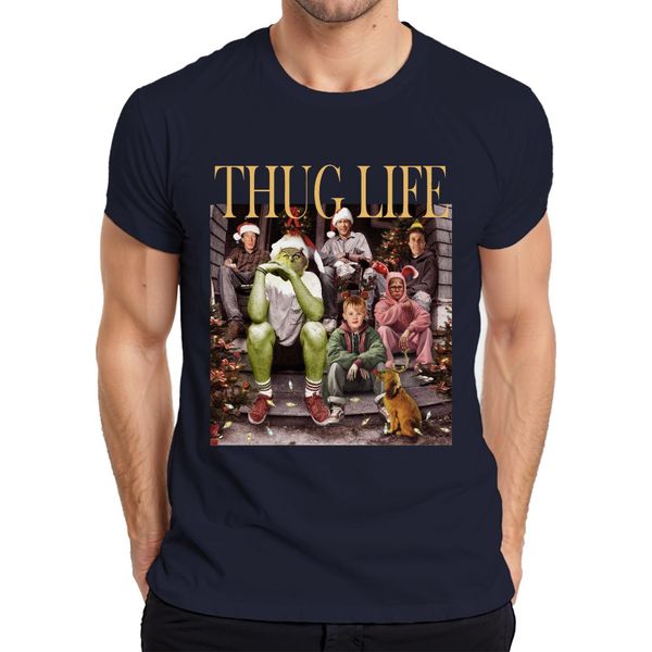 Maglietta Thug Life Retro Christmas Films - Christmas Xmas Uomo, Navy, Xl-image