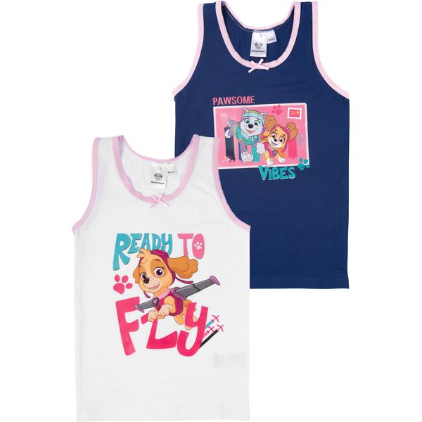 Canottiera Paw Patrol Per Bambine E Bambini Bianco/Blu (Confezione Da 2) 98/104-image