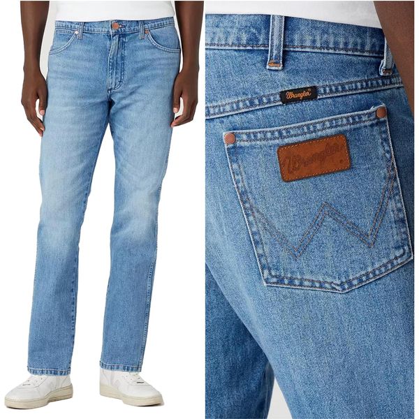 Wrangler, Jeanshosen Da Uomo, Vestibilità Dritta, Greensboro, W34 L30, Blau, Jeans, Baggyjeans, Buggy-image
