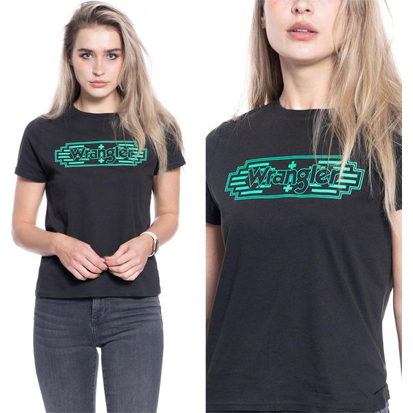 Wrangler Damen, Maglietta Ss Graphic Tee, S, Schwarz, Sport, Tshirt, Camicia-image