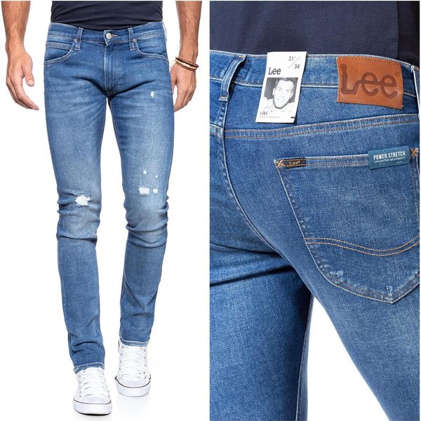Lee, Jeanshosen Da Uomo, Slim Fit, Luke, W26 L32, Blau, Jeans, Baggyjeans, Buggy-image