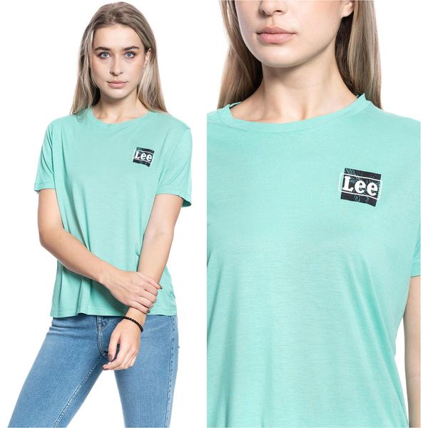 Lee Damen, Maglietta Relaxed Fit Tee, S, Blau, Sport, Tshirt, Camicia-image