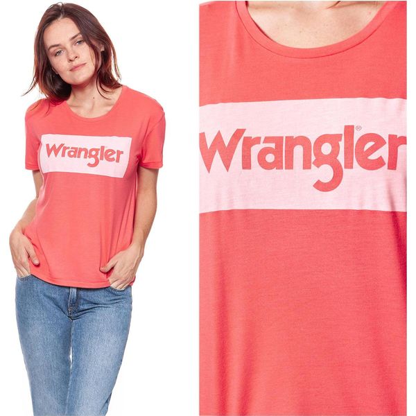 Wrangler Damen, Maglietta Drape, Xs, Rot, Sport, Tshirt, Camicia-image