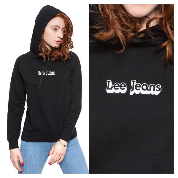Lee Donna, Felpa Hoodie, 3XL, Nero, Maglione Con Cappuccio, , Felpa Con Cappuccio-image