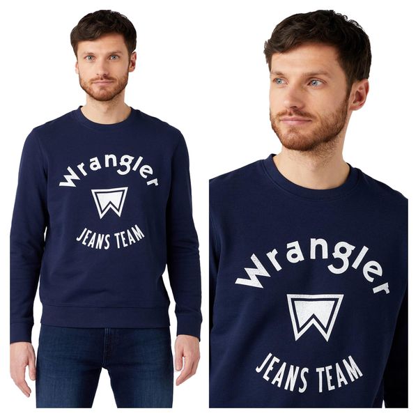 Wrangler Herren, Felpa Crew Sweat, Xxl, Blau, Ralph, Lauren, Pullover-image