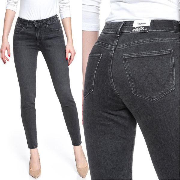 Wrangler, Jeans Da Donna, Skinny Fit, Skinny, W25 L32, Schwarz, Jeans, Baggyjeans, Buggy-image