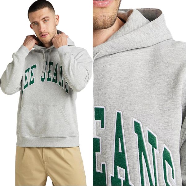 Lee Herren, Felpa L84JRYMP, Xl, Grau, Kapuzenpullover, , Felpa Con Cappuccio-image