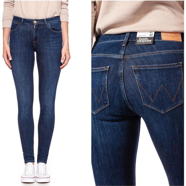 Wrangler, Jeans Da Donna, Skinny Fit, Super Skinny, W27 L32, Blau, Jeans, Baggyjeans, Buggy-image