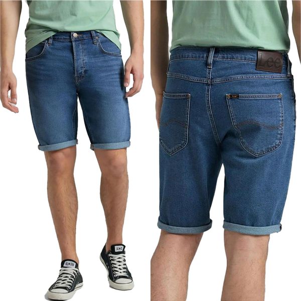 Lee Uomo, Pantaloncini 5 Pkt Short, Vestibilità Regolare, W36, Blu, Pantaloncini, Pantaloni,-image