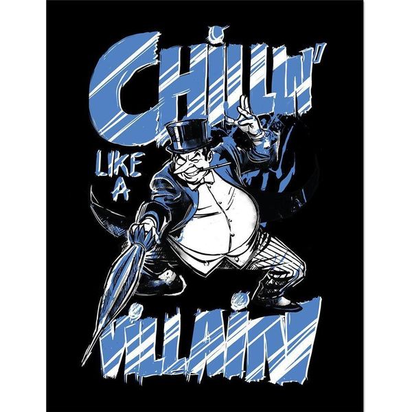 Batman - Poster Incorniciato "Penguin Chillin"" PM10932 (40 Cm X 30 Cm) (Nero/Blu)"-image