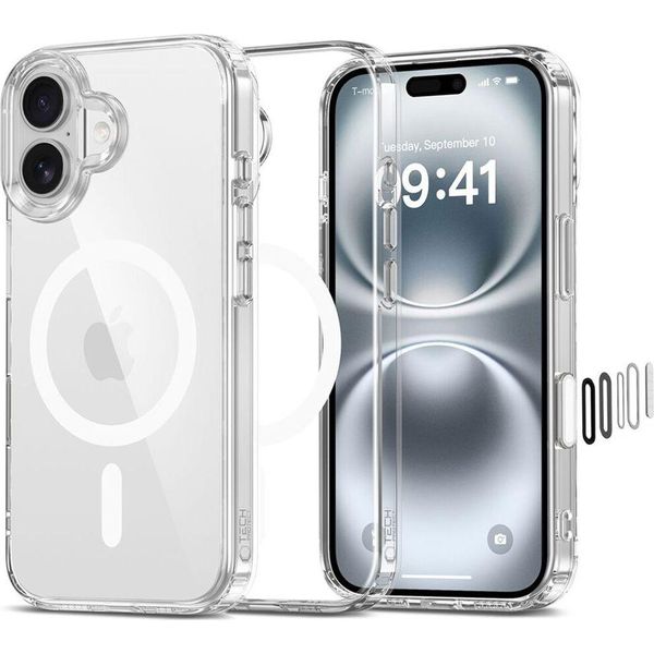 Tech-Protect Flexair Hybrid Cc Magsafe Iphone 16 Clear-image