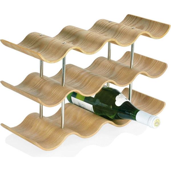 Andrea House - Portabottiglie In Legno Sauce Andrea House 42 X 16 X 25 Cm.-image