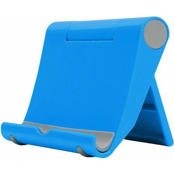 Supporto Pieghevole Per Telefono E Tablet Supporto Mobile Multifunzionale Regolabile Blu-image