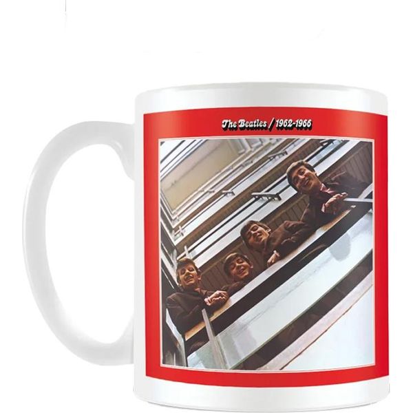 The Beatles - Set Di Tazze/Calzini, Iscrizione PM11076 (Taglia Unica) (Rosso/Blu/Bianco)-image