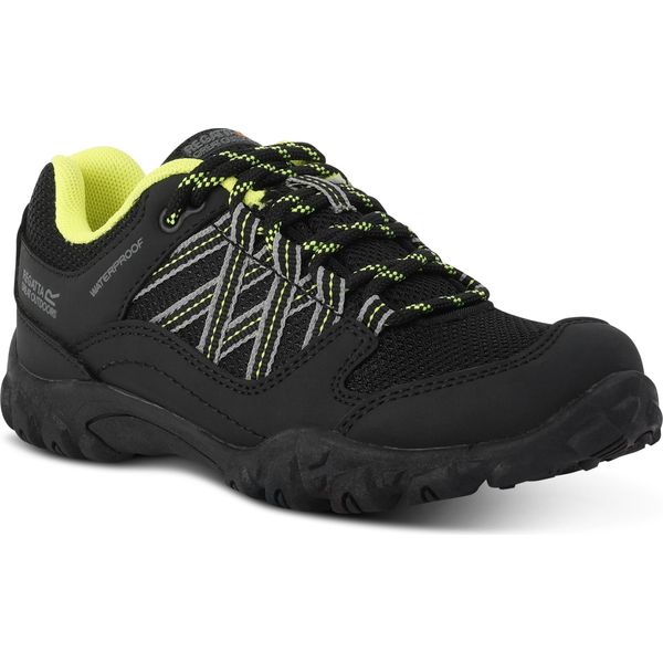Regatta - Scarpe Da Trekking Per Bambini "Edgepoint"", Impermeabili RG7403 (31 Eu) (Nero/Lime)"-image