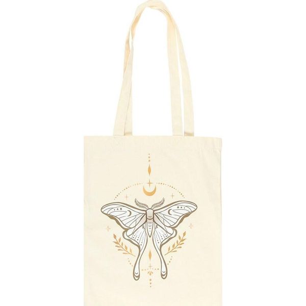 Something Different - Borsa Tote "Light Luna Moth"", Tessuto Misto Poliestere-Cotone SD6541 (Taglia Unica) (Beige Chiaro)"-image