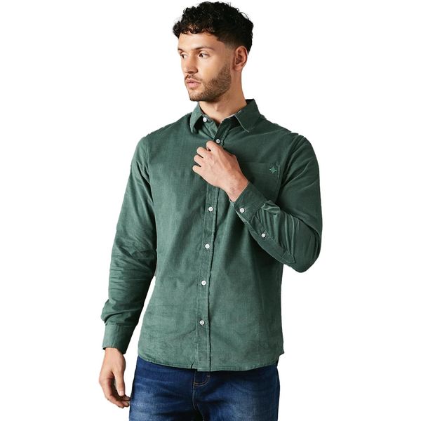 Maine - Camicia Da Uomo A Maniche Lunghe DH7848 (Xxl) (Verde)-image