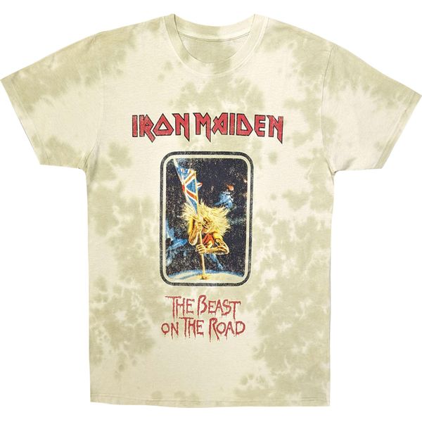 Iron Maiden - Maglietta "Beast On The Road"" Per Uomo/Donna Unisex RO12533 (L) (Sand)"-image
