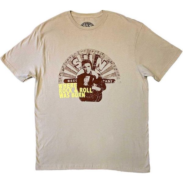 Elvis Presley - Maglietta "Where R&R Was Born"" Per Uomo/Donna Unisex RO12543 (Xxl) (Sand)"-image