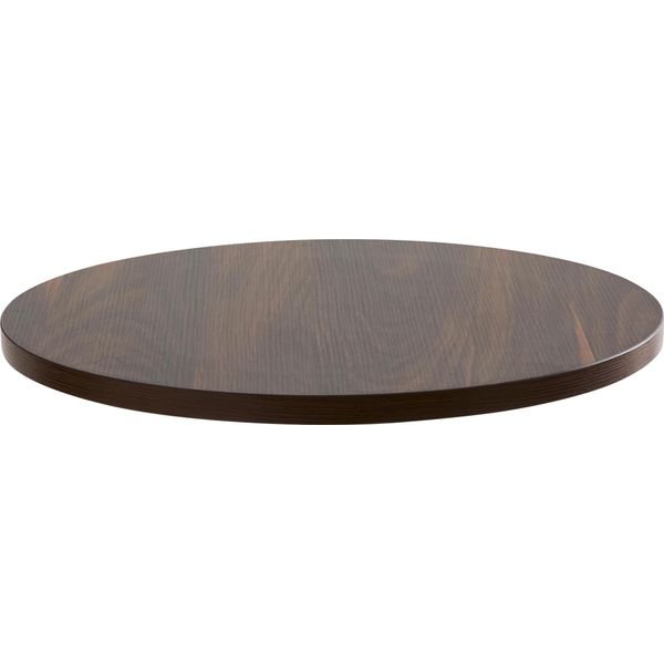 Piano Del Tavolo Rotondo In Melamina 60 Cm, Legno Scuro - Oviala Rivoli-image