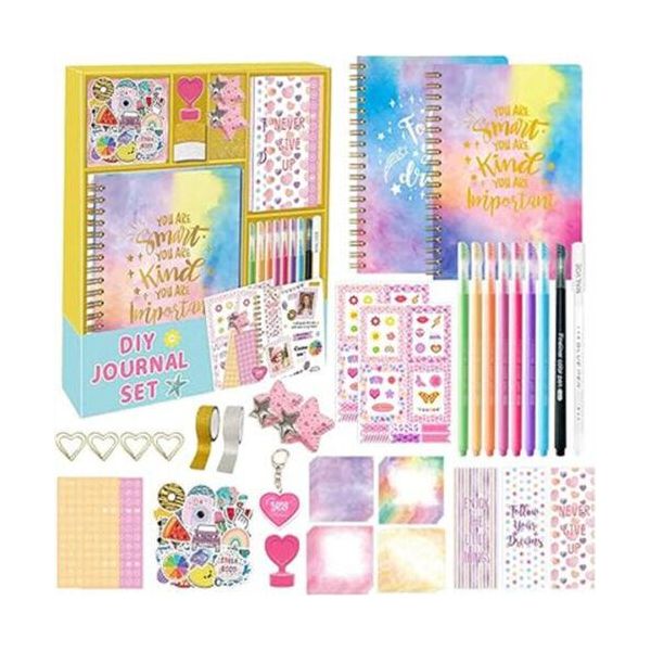Set Di Diario Fai Da Te Per Ragazze, Set Di Cancelleria Per Album Di Ritagli E Diari, Set Di Accessori Per Album Di Ritagli Da 98 Pezzi, Regali Di Natale, Compleanno, Vacanze Per Ragazze Di 8-14 Anni-image
