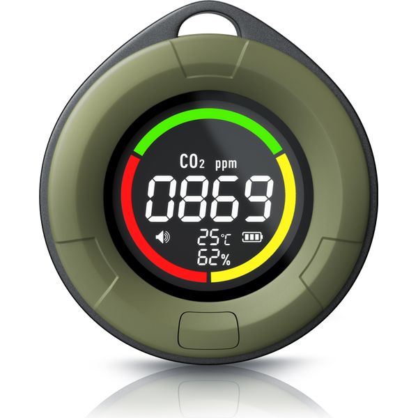 Dispositivo Di Misurazione Brandson CO2 Detector, Dispositivo Di Misurazione Della Qualità Dell'aria, Monitor Della Qualità Dell'aria, Misurazione Dell'anidride Carbonica, Display Della Temperatura, Umidità, Pulsante Multifunzione-image