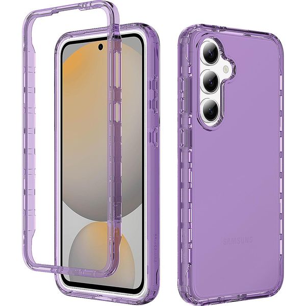 Custodia Per Samsung Galaxy A16 5G/4G, Copertura Posteriore Trasparente Ibrida, Robusto Paraurti In Tpu, Custodia Antiurto Viola-image