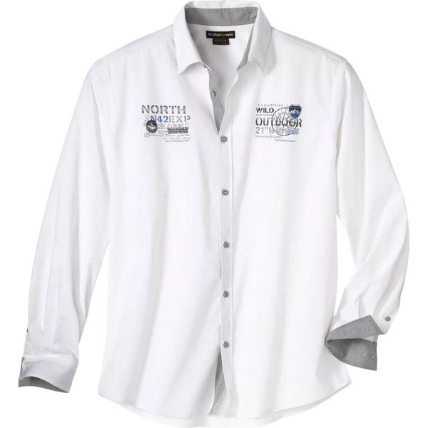 Atlas For Men - Maglietta "Pilot-Style"" Da Uomo AF1907 (Xxl) (Bianco)"-image