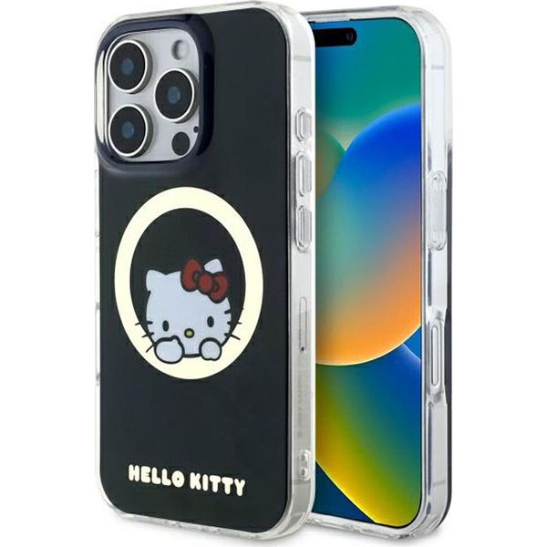 Hello Kitty HKHMP16LHSWKK Iphone 16 Pro 6,3" Custodia Rigida Nera Iml Sweet Kitty Magsafe Custodia Protettiva"-image
