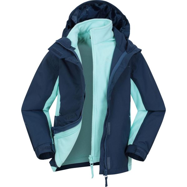Mountain Warehouse - Giacca "Lightning"", Impermeabile 3 In 1 Per Bambini MW2418 (140) (Blu Navy)"-image