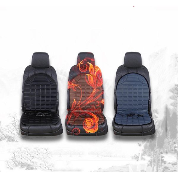 12V Auto Sedile Calore Copertura Riscaldata Riscaldamento Pad Inverno Warmer Pad - Nero-image